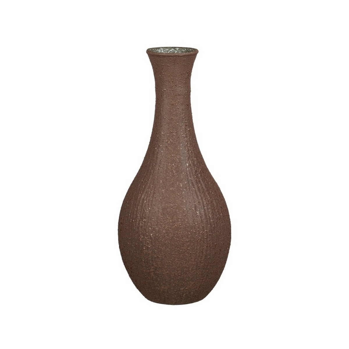 Skleněné vázy - Váza skleněná s úzkým hrdlem DIX hnědá 75cm
