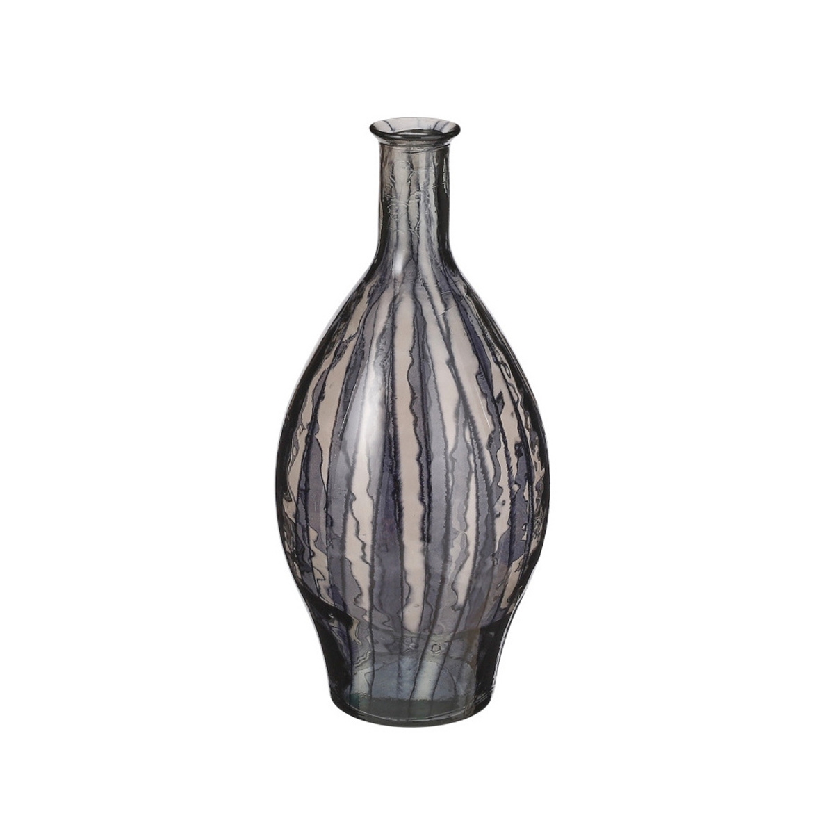 Skleněné vázy - Váza skleněná s úzkým hrdlem PALERMO černá 60cm