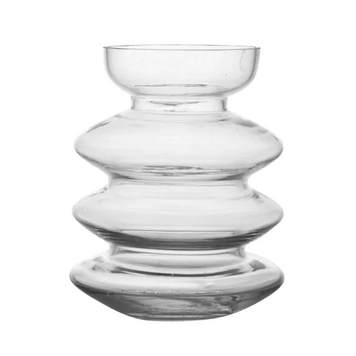 Skleněné vázy - Váza skleněná válcová atypická ALINE čirá 25cm