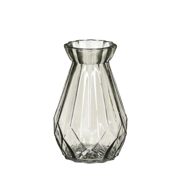 Skleněné vázy - Váza sklo sv.zelená 15cm