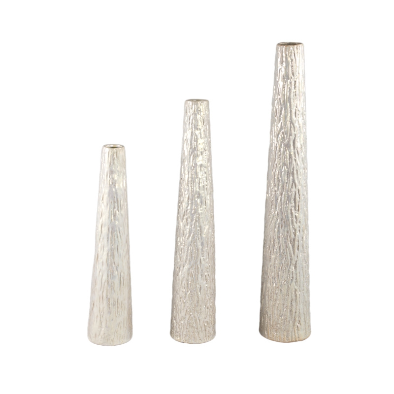 Váza úzká keramická SHARLA L perleťová 61,5cm-0