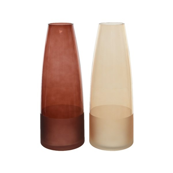 Skleněné vázy - Váza válec kónická sklo mix 50cm