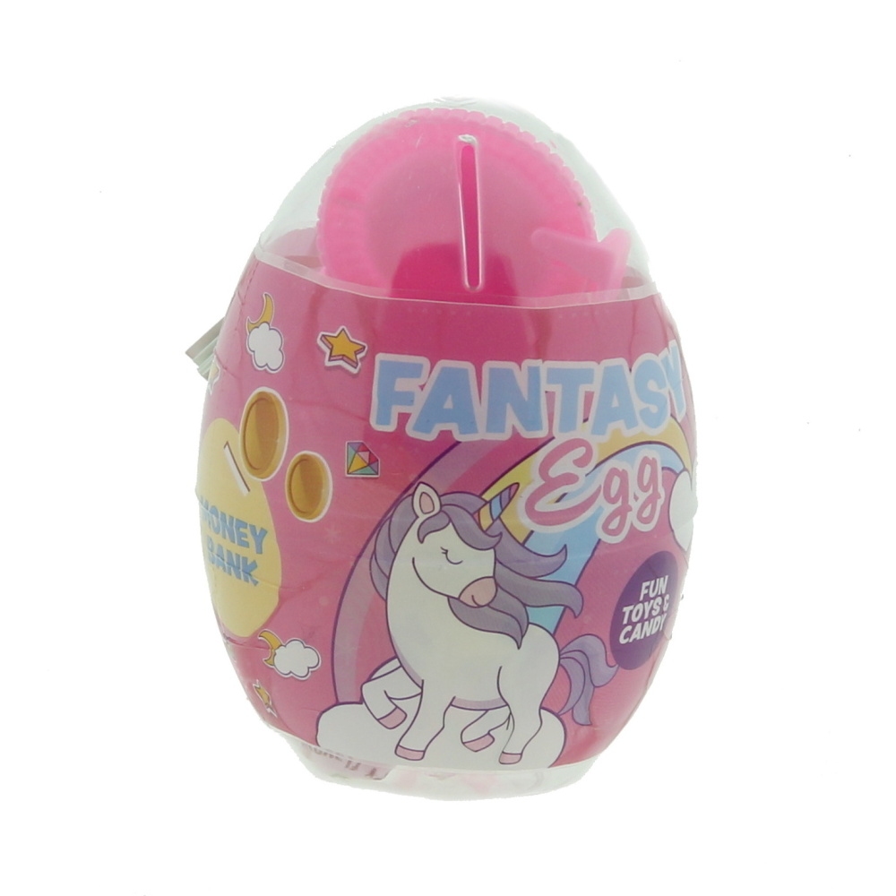 Sladké pochoutky - Vejce jednorožec s lízátkem, bonbony a hračkou mix 15g
