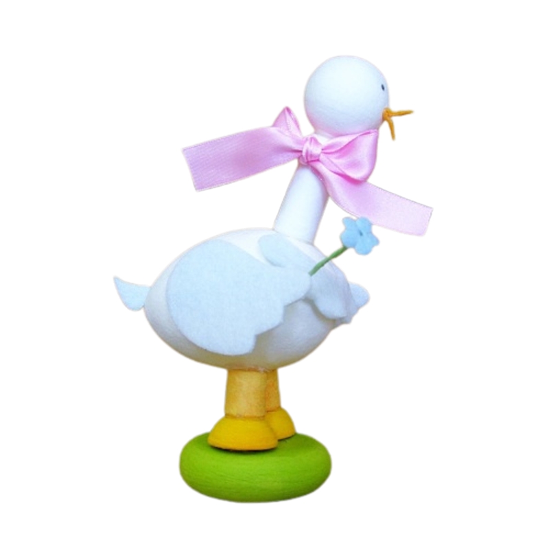 Velikonoce - Velikonoční husa s květinou, 11cm