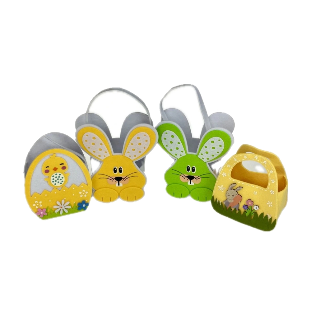 Velikonoce - Velikonoční plstěná taška mix 20cm