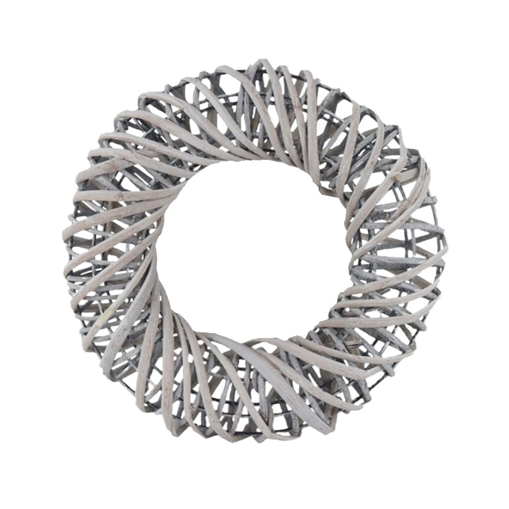 Věnce - Věnec proplétaný proutěný sv.šedý 29cm