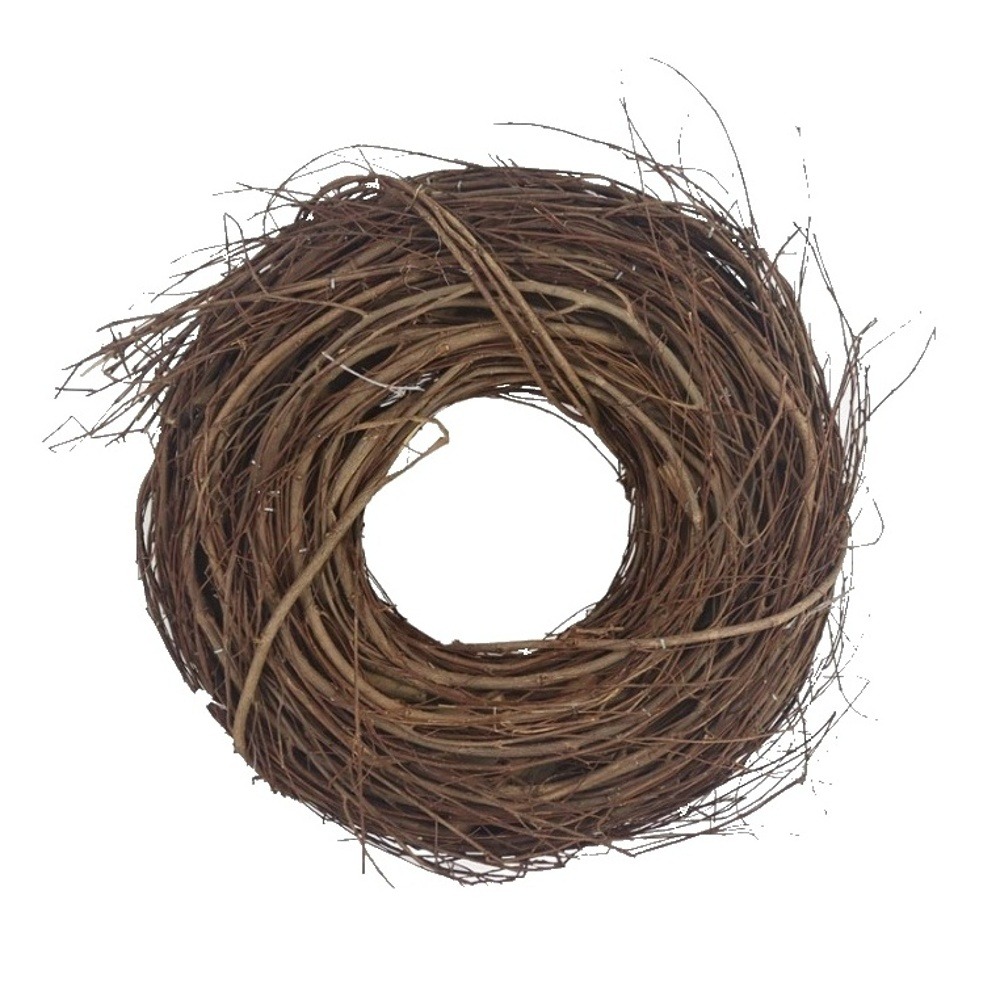 Věnce - Věnec proutěný hnědý 30cm