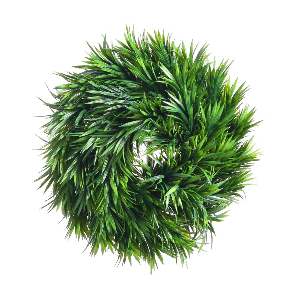 Věnce - Věnec z trávy umělý zelený 28cm