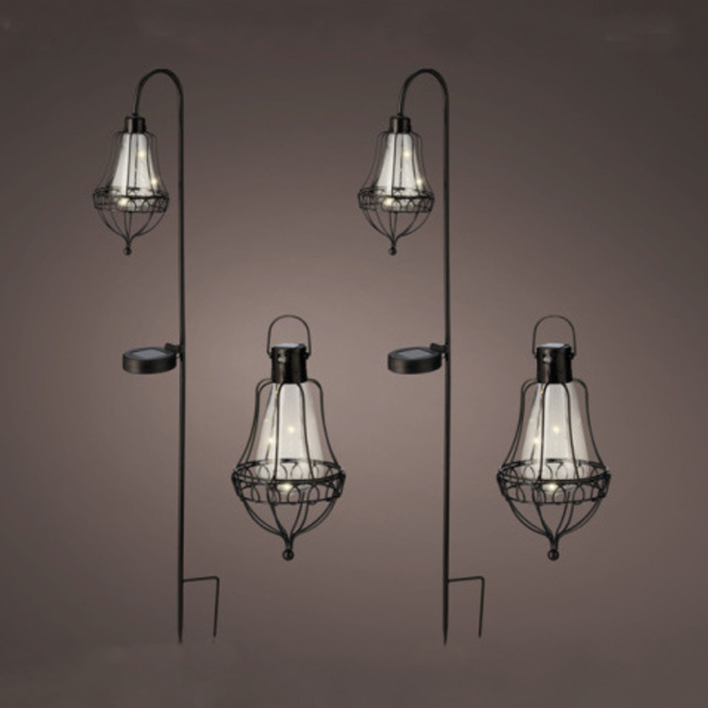 Doplňky do zahrady - Venkovní lucerana zápich/závěs 20LED t.b.ílá s časovačem 4ks