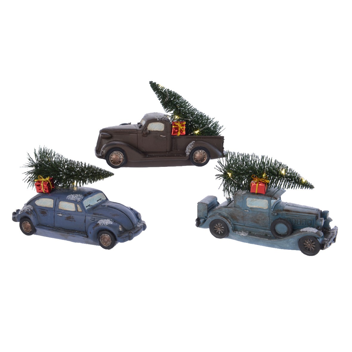 Veterán se stromkem svítící 14,5cm mix-1