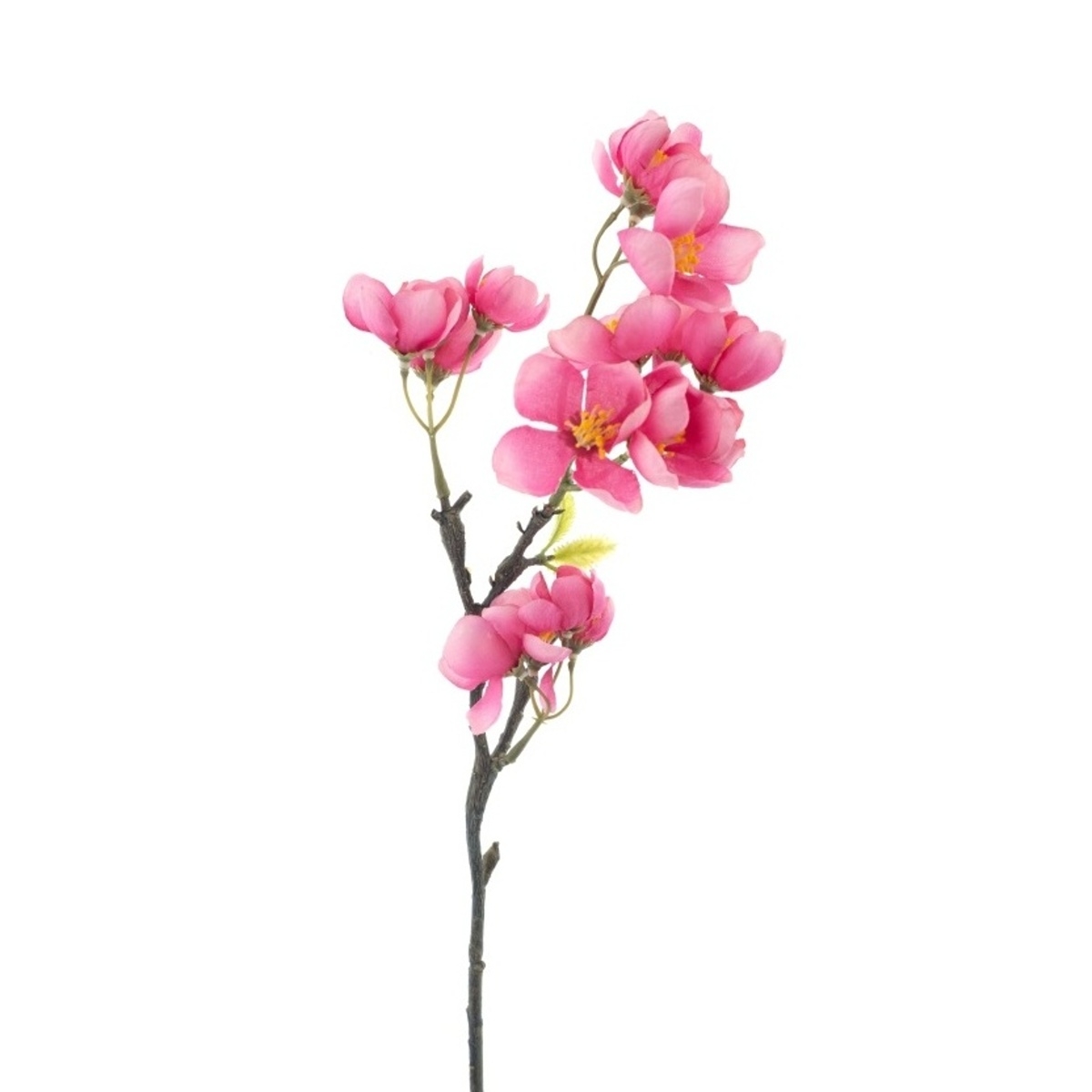 Jarní umělé květiny - Větev jabloně KRABI s květy umělá růžová 56cm