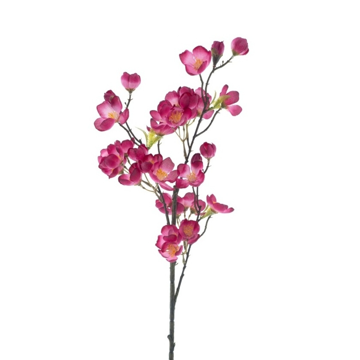 Jarní umělé květiny - Větev jabloně KRABI s květy umělá vínová 76cm