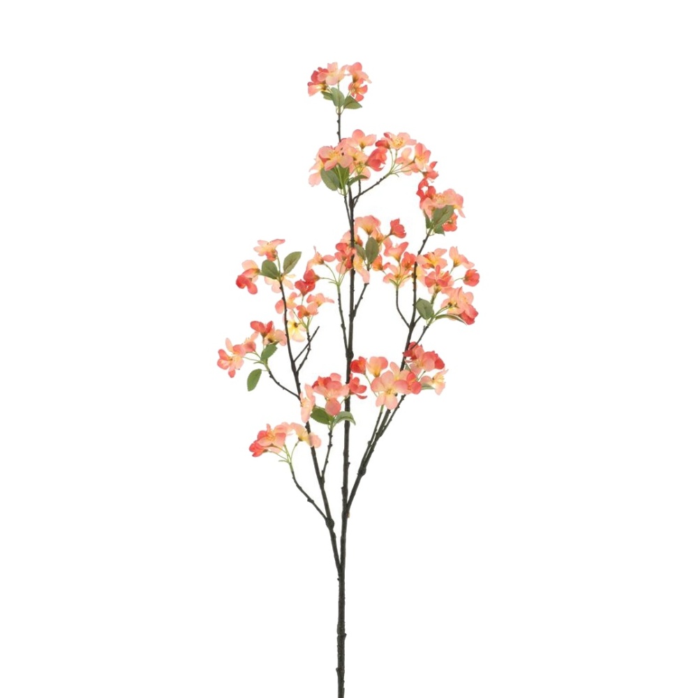 Jarní umělé květiny - Větev jabloně TAGAKI umělá červeno-růžová 116 cm