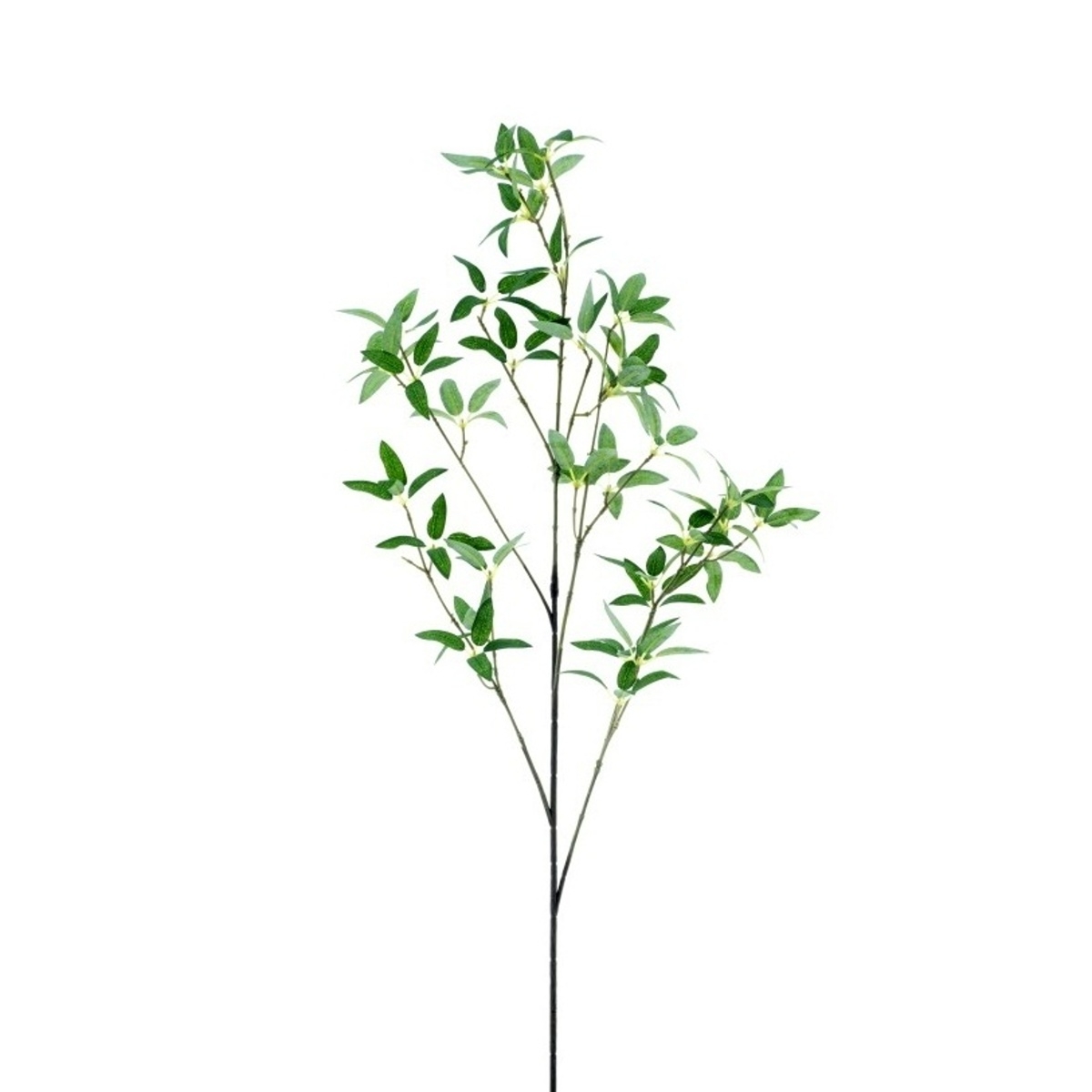 Celoroční umělé květiny - Větev listy granátového jablka umělá zelená 86cm