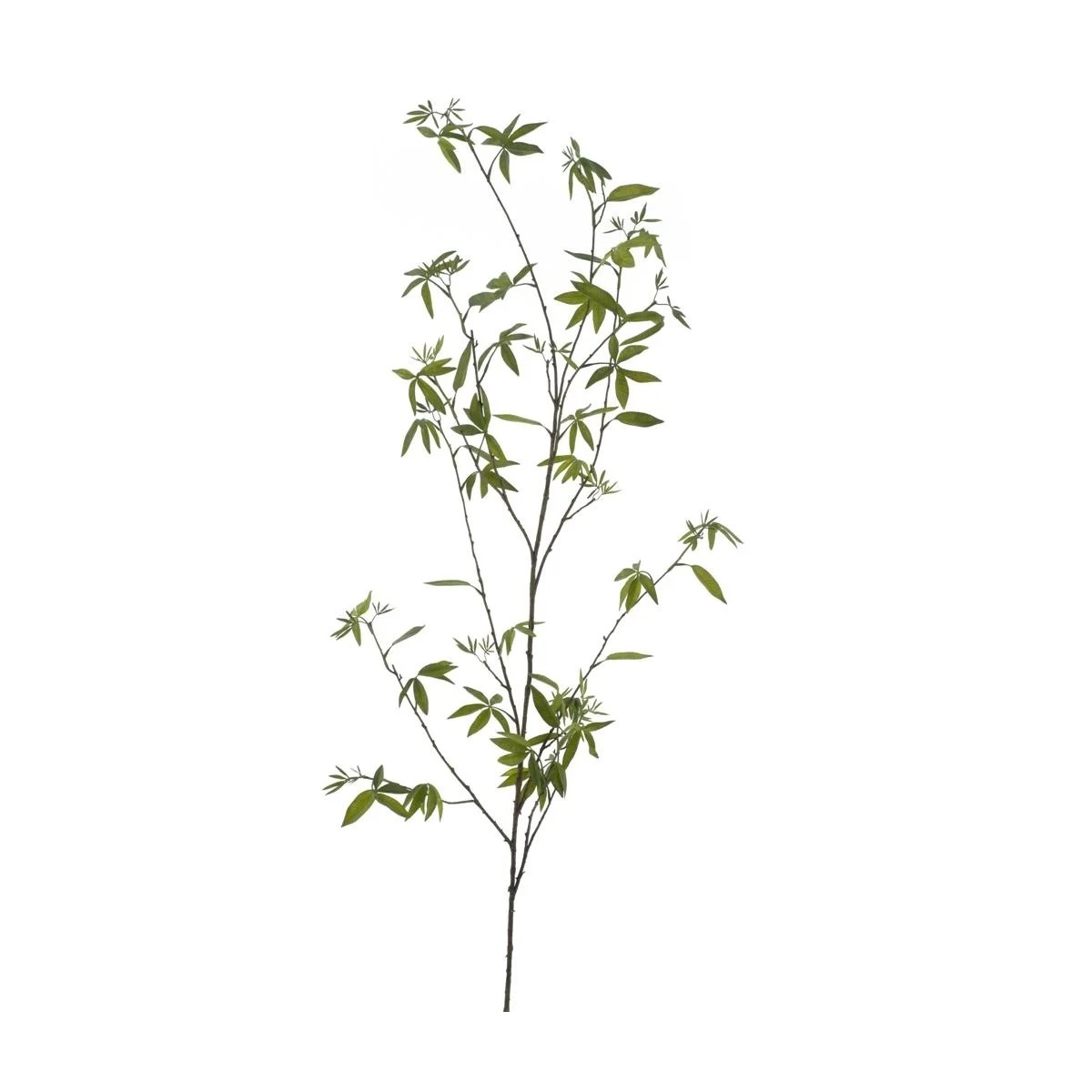 Celoroční umělé květiny - Větev listy jarní umělá zelená 170cm