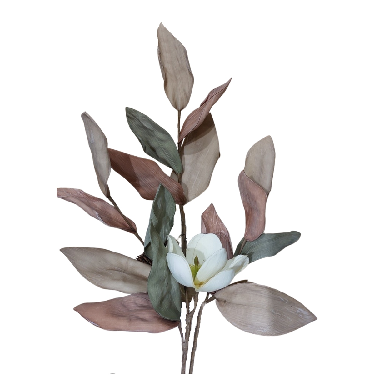 Letní umělé květiny - Větev magnolie s 1 květem 90cm