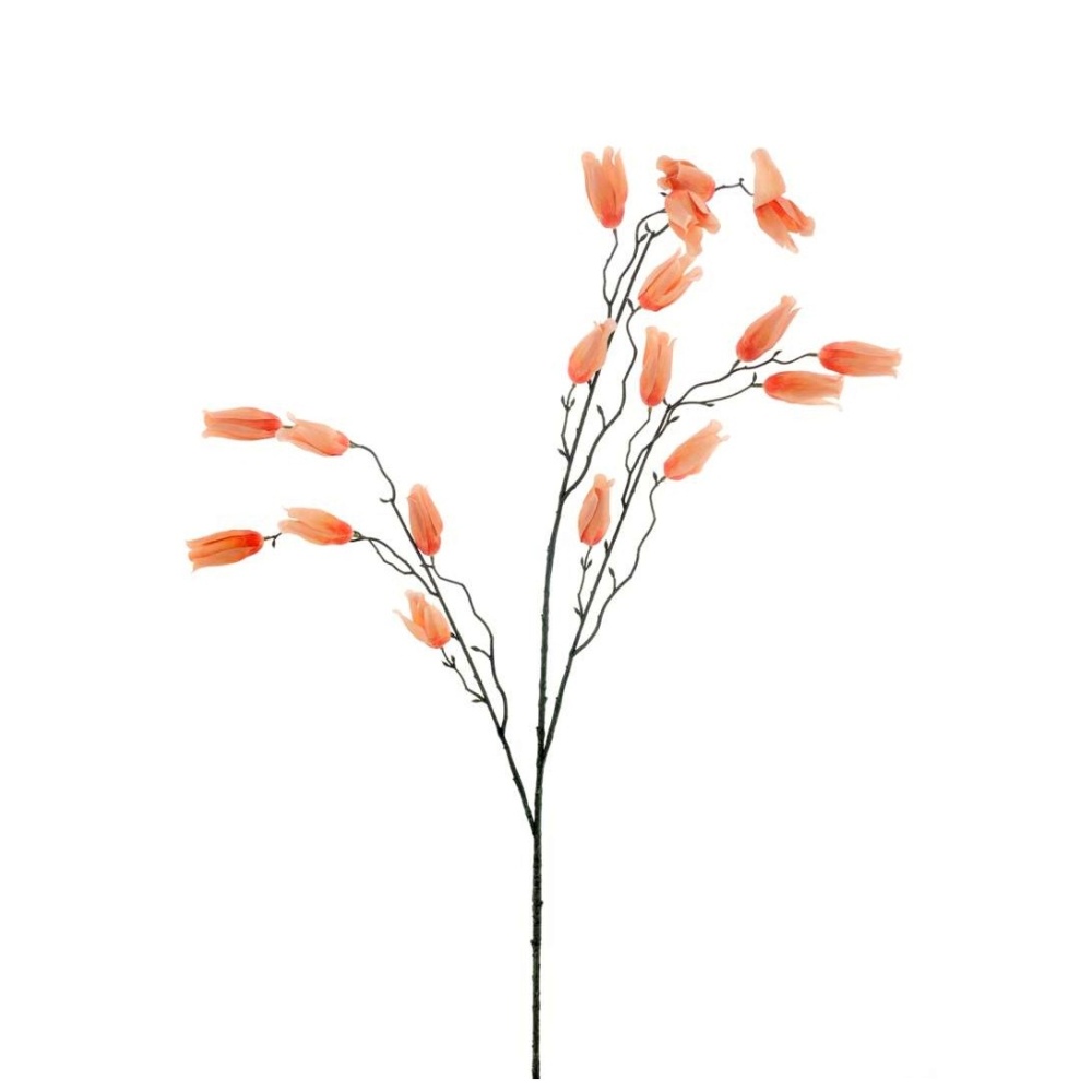 Jarní umělé květiny - Větev s poupaty umělá oranžová 128cm