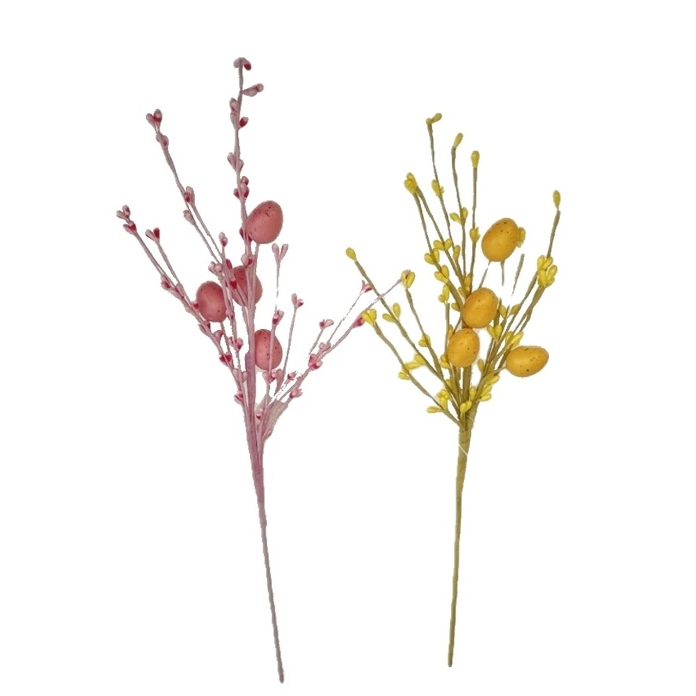 Velikonoce - Větev s vajíčky umělá mix 45cm