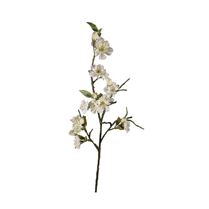 Jarní umělé květiny - Větev třešeň umělá krémová 73cm