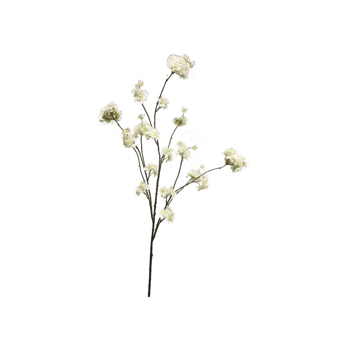 Jarní umělé květiny - Větev třešně MALAGA umělá bílá 126cm
