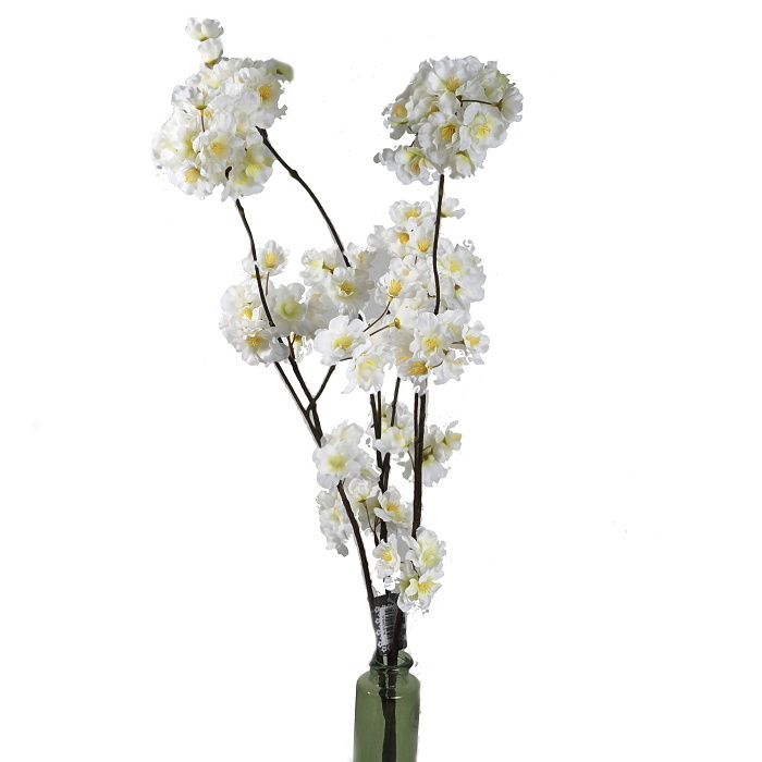 Jarní umělé květiny - Větev třešně MALAGA umělá krémová 84cm