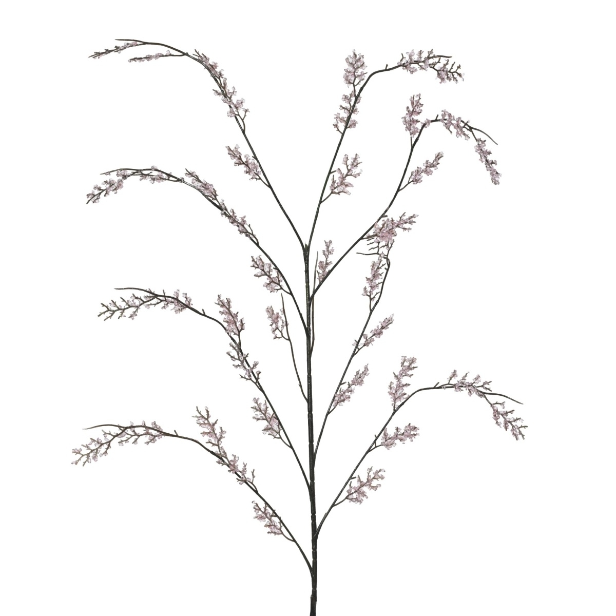Vánoční umělé květiny - Větev umělá s květy a korálky 119cm
