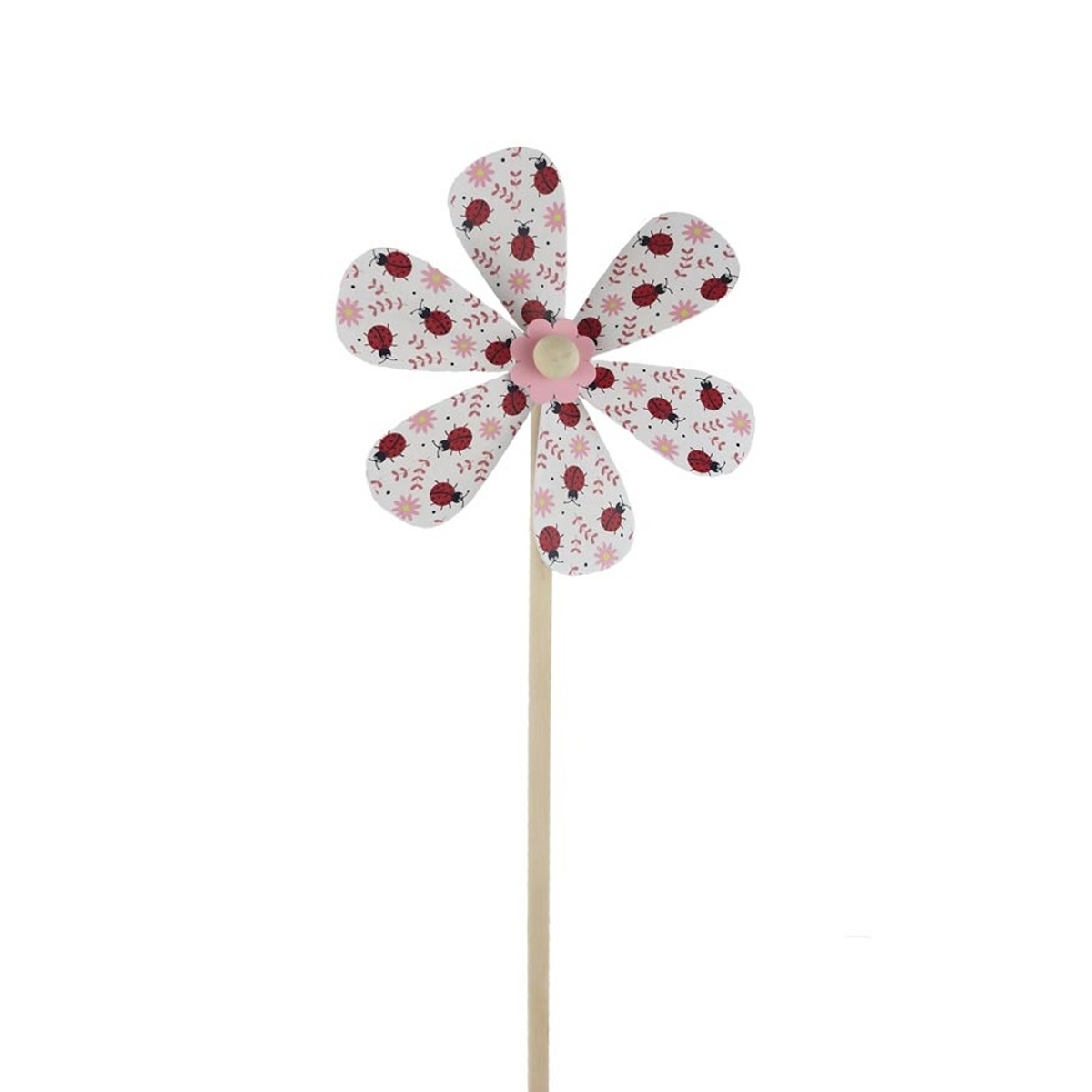 Dětské zboží - Větrník s beruškami a květy 48cm