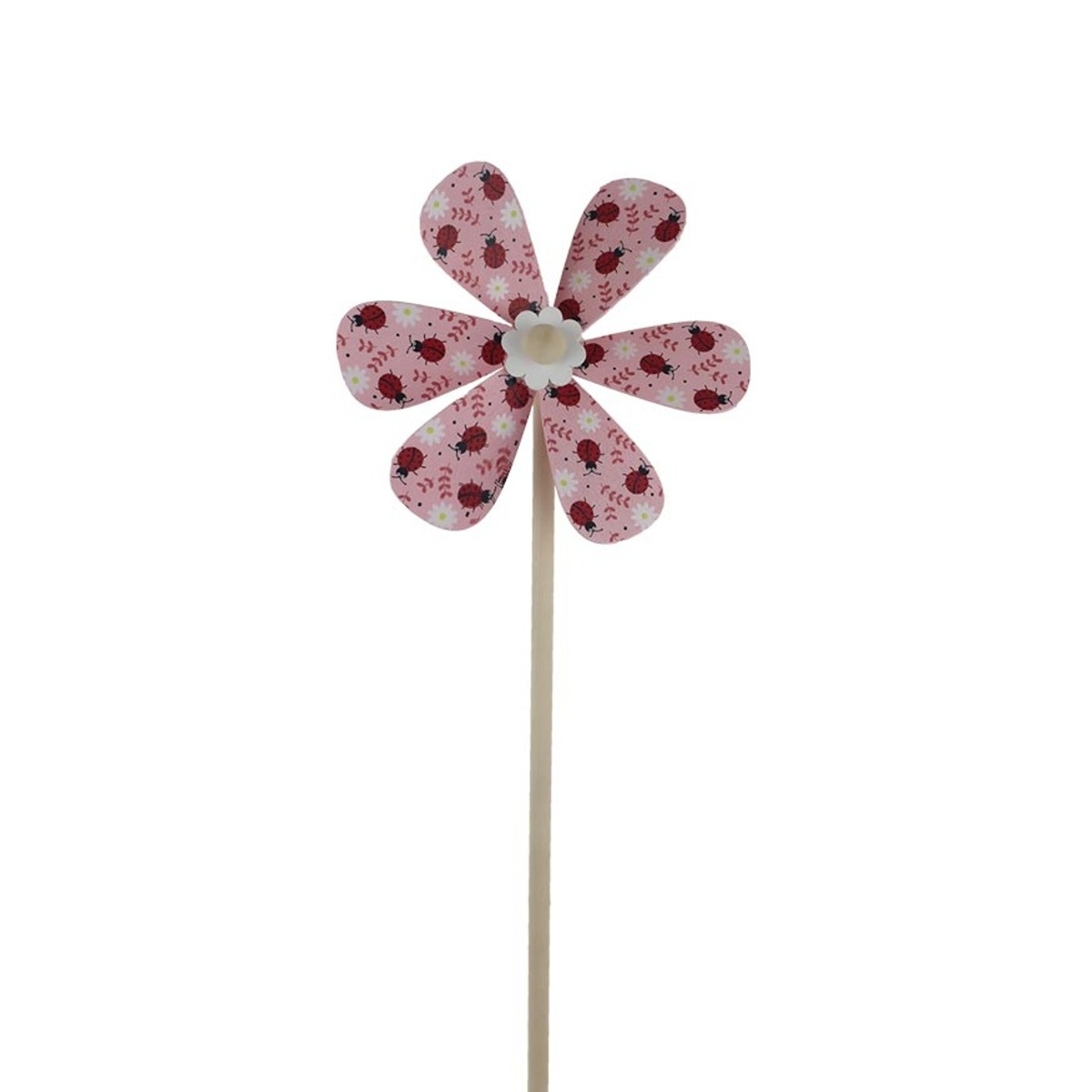 Dětské zboží - Větrník s beruškami a květy 48cm