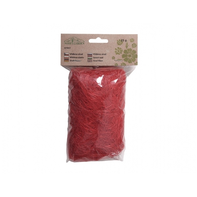 Stuhy, vlákna a lýka - Vlákno sisal červená 25g