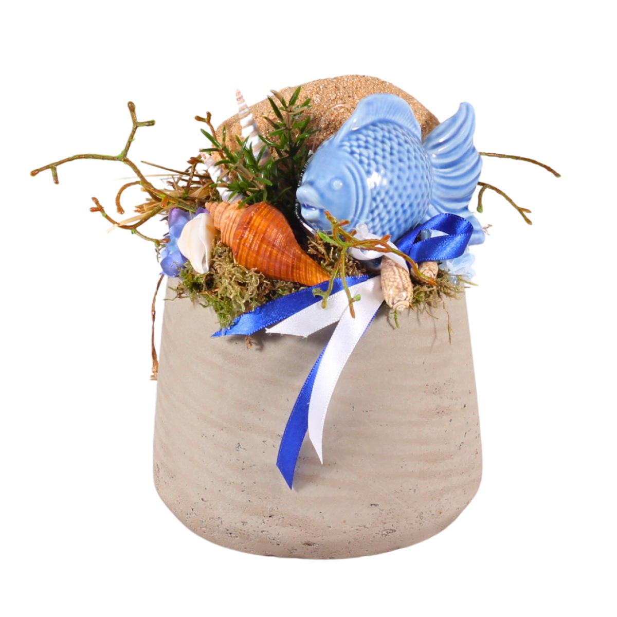 Od našich floristek - Volání moře aranžovaný květináč 12cm