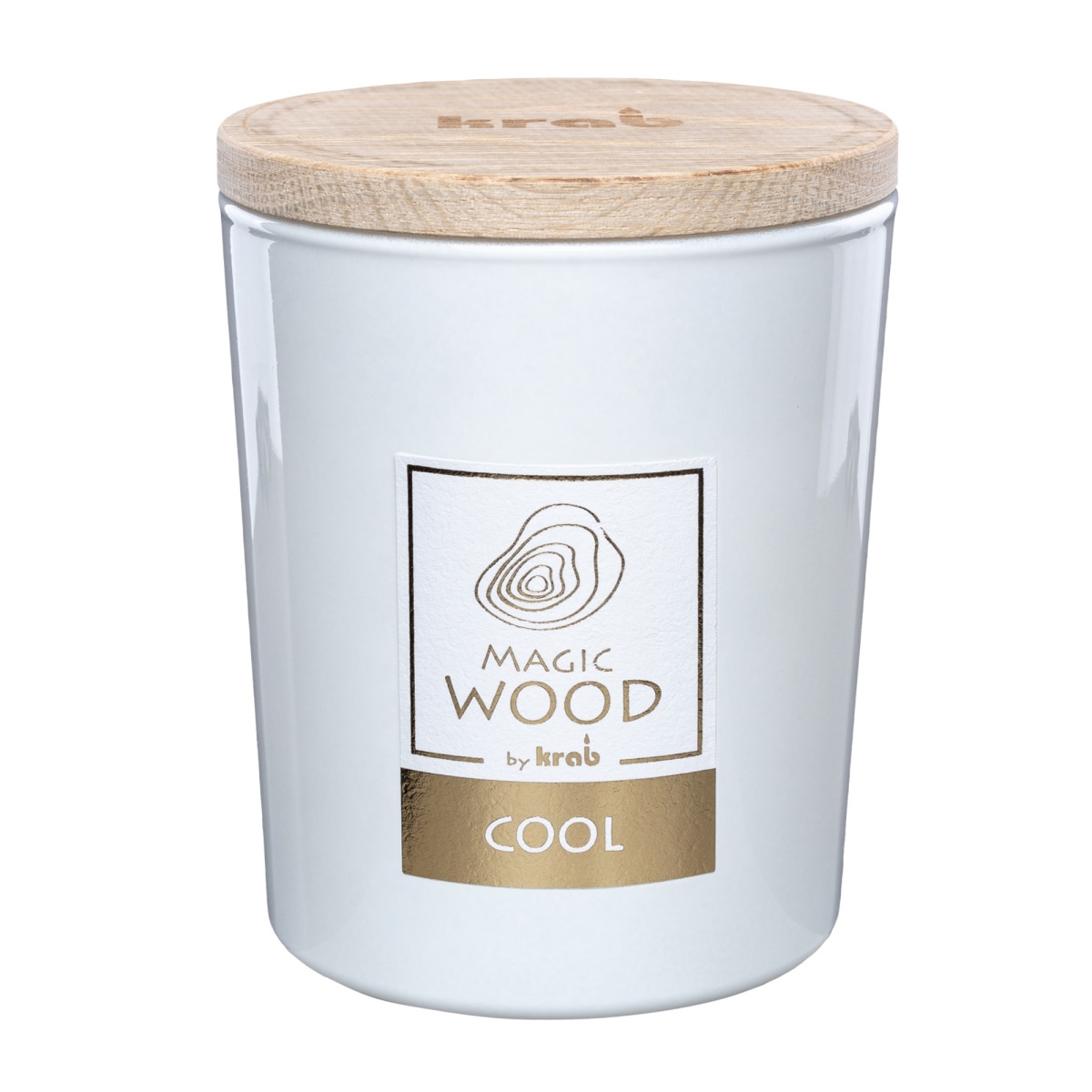 Svíčky vonné ve skle a jiném - Vonná svíčka ve skle s víčkem Magic Wood Cool 300g
