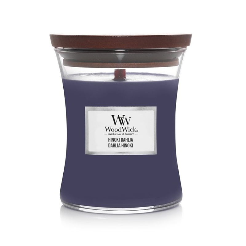 Svíčky WoodWick - Vonná svíčka WoodWick Hinoki Dahlia 275g
