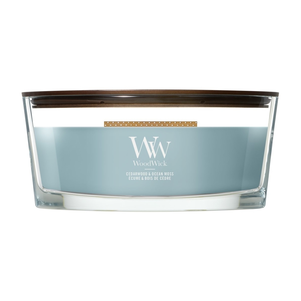 Svíčky WoodWick oválné - Vonná svíčka WoodWick oválná Cedarwood & Ocean Moss 453g