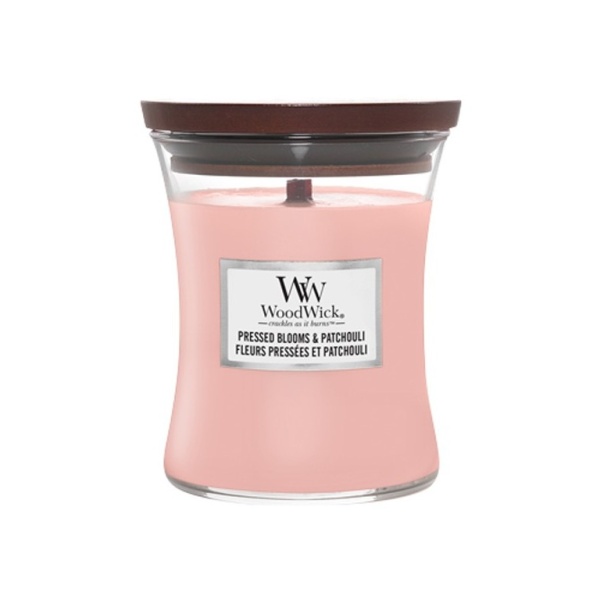 Svíčky WoodWick - Vonná svíčka WoodWick Pressed Blooms & Patchouli 275g