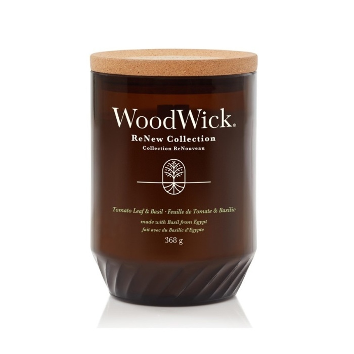 Svíčky WoodWick ReNew - Vonná svíčka WoodWick ReNew 368g Tomato Leaf & Basil