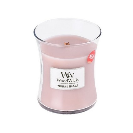 Svíčky WoodWick - Vonná svíčka WoodWick Sea Salt vanilla 275g