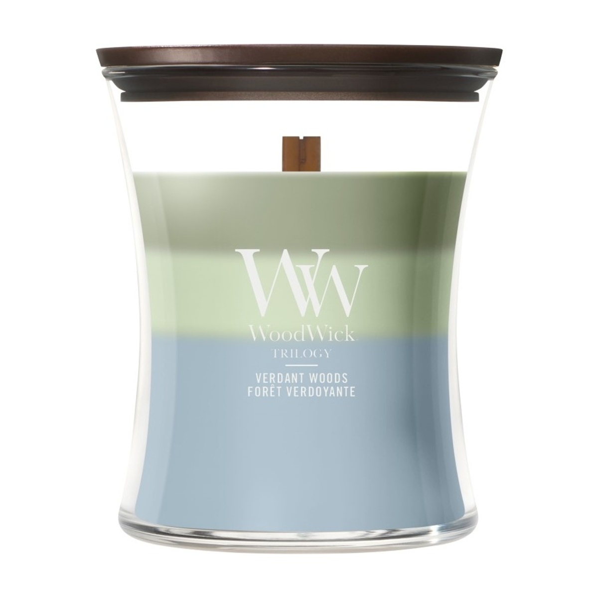 Svíčky WoodWick - Vonná svíčka WoodWick Trilogy Verdant Woods 275g