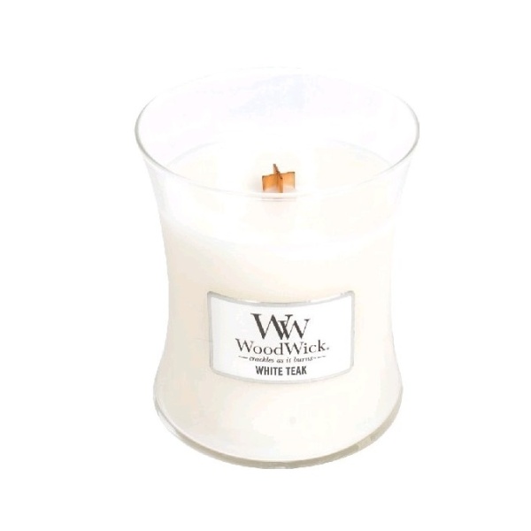 Svíčky WoodWick - Vonná svíčka WoodWick White Teak 275g