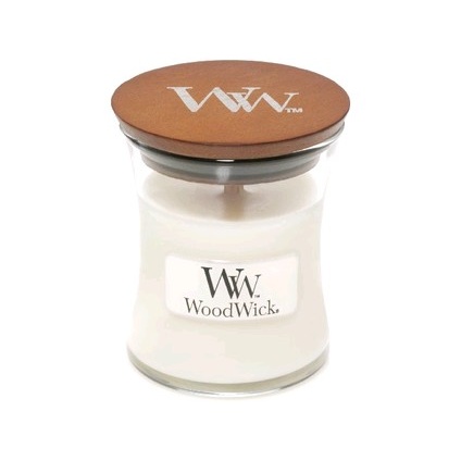 Svíčky WoodWick - Vonná svíčka Woodwick White Teak 85g