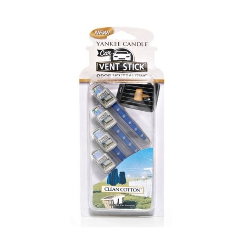 Vůně do auta - Vonné kolíčky do auta YANKEE CANDLE 4ks Clean Cotton