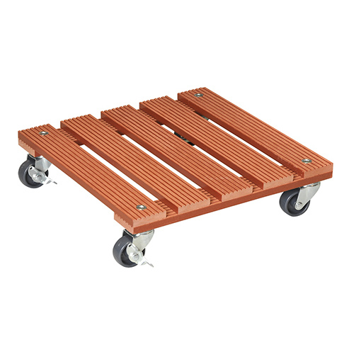 Květináče - Wagner podložka na kolečkách voděodolná čtvercová WPC 29cm terakota