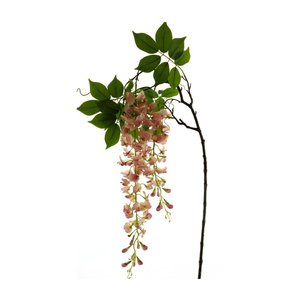 Letní umělé květiny - Wistárie ALARA řezaná umělá růžová 142cm