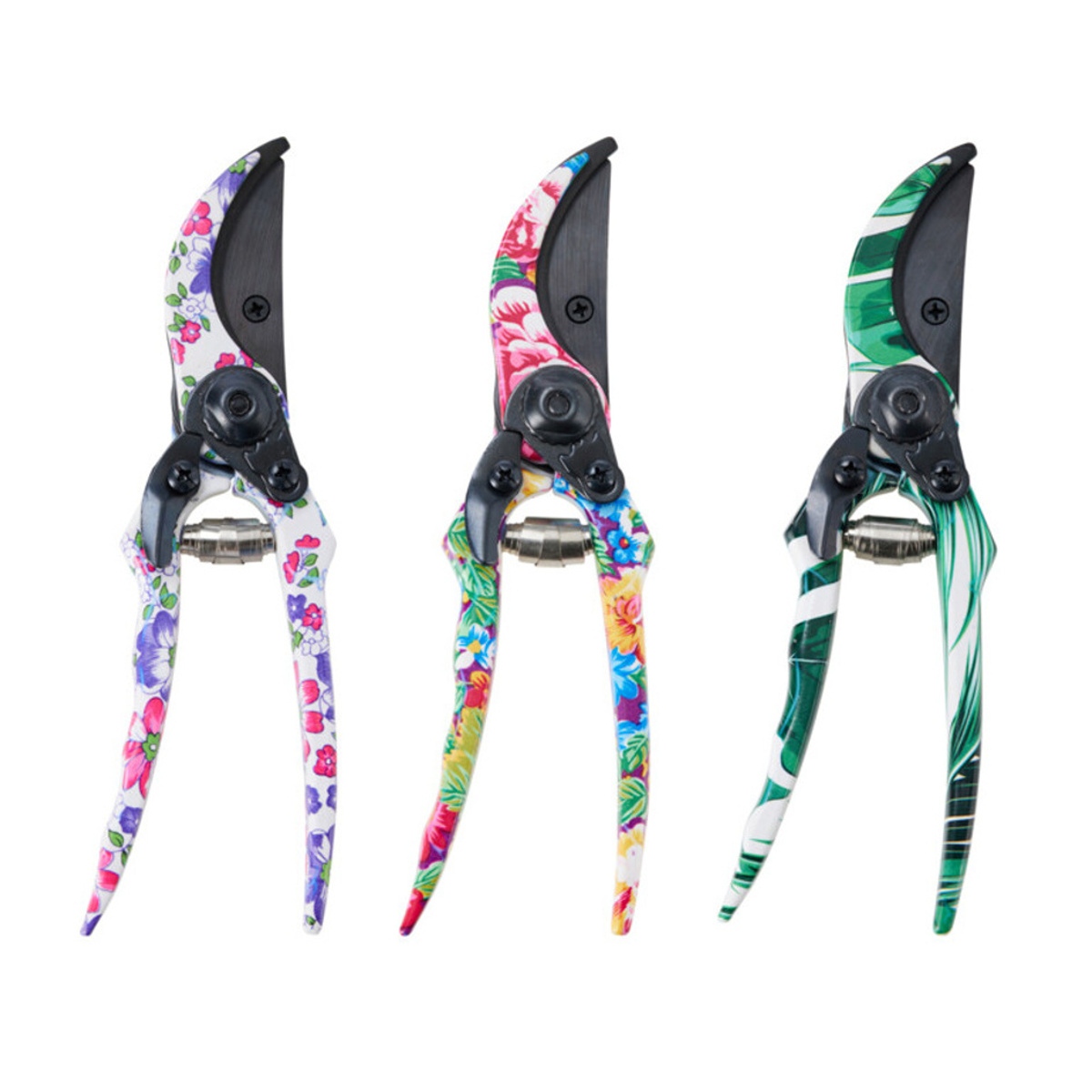 Nůžky - Zahradní nůžky s květy mix 20,5cm