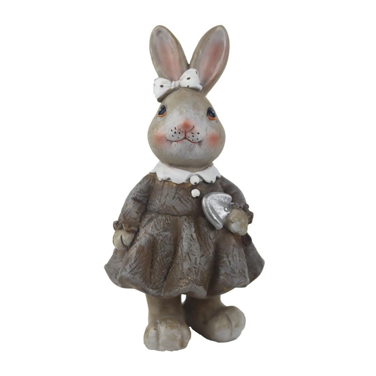 Dekorační figurky zvířat - Zaječice s lopatkou polyresinová 12,5cm