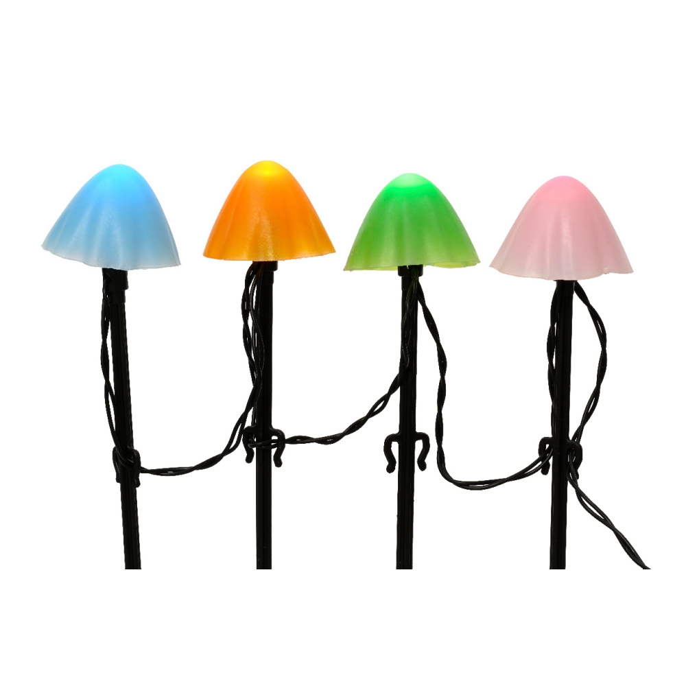 Venkovní osvětlení - Zápich barevné houby venkovní s LED osvětlením