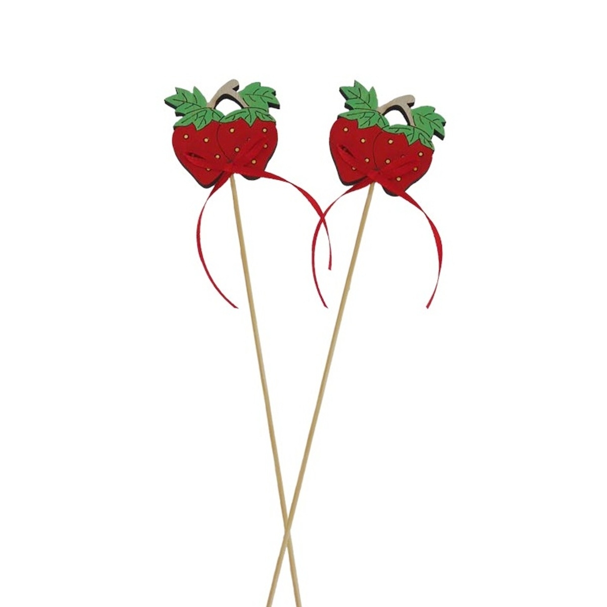 Zápichy - Zápich dřevěné jahody 21cm