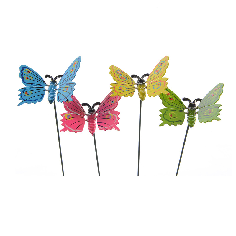 Zápichy - Zápich motýl plastový mix 49cm
