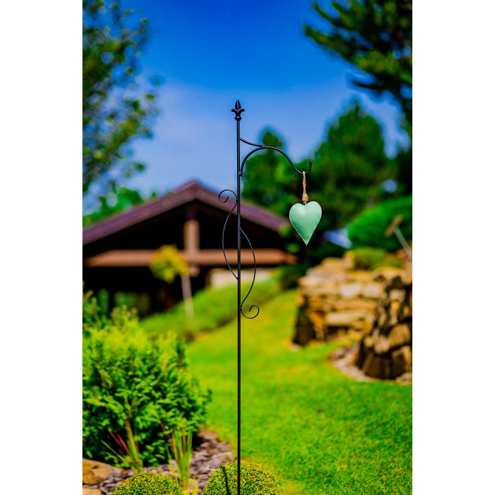 Zápich na lucernu/závěsný květináč ALM kovový černý 180cm-0