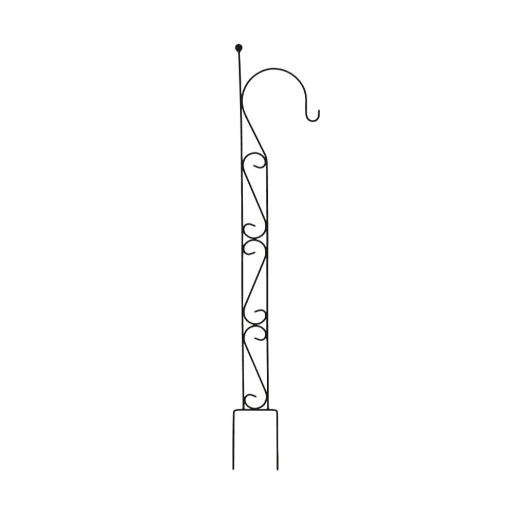 Opory VATAX - Zápich na lucernu/závěsný květináč FISCHA kovový černý 170cm