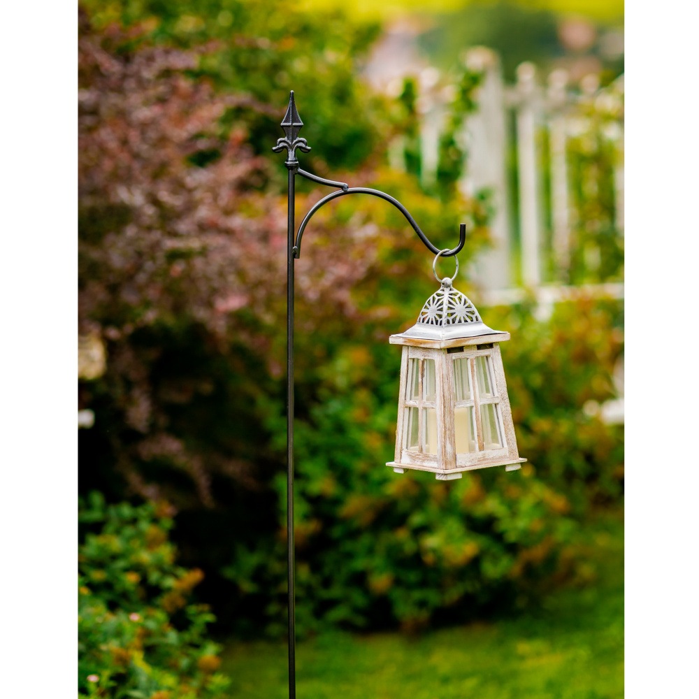 Zápich na lucernu/závěsný květináč GILA kovový černý 150/180cm-0